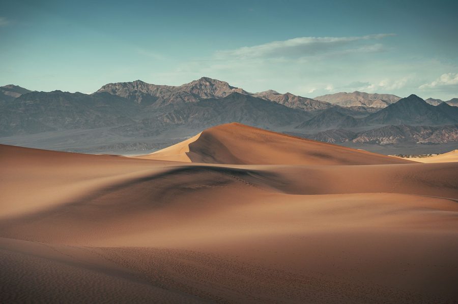 Sand dunes and mountains in Death Valley National Park